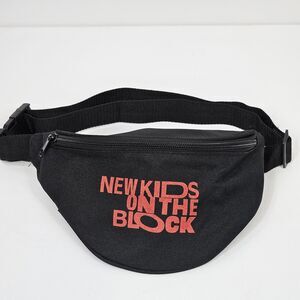 New Kids On The Block Fanny Pack Black Adjustable Belt Bag NKOTB